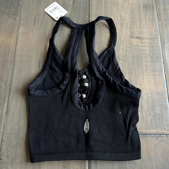 NWT Free People Movement Free Throw Henley Black - Picture 5 of 5
